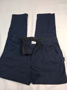 Columbia Men's Dark Navy Cargo Pants Sz 32x32 Staright Leg, Stretch Carpenter.